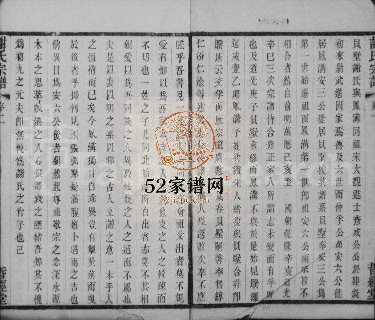 1940年贝墅谢氏重修宗谱[12卷]江苏宜兴谢姓电子版族谱下载