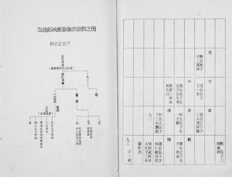 1996年修淮涟郯城新泰徐氏族谱[4卷]江苏涟水 山东莱芜徐姓电子版家谱下载
