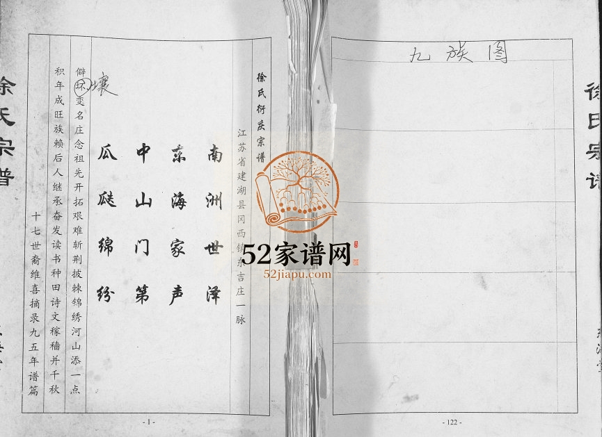 2010年修徐氏宗谱冈西镇东吉庄一脉 江苏建湖东海堂徐姓电子版族谱下载