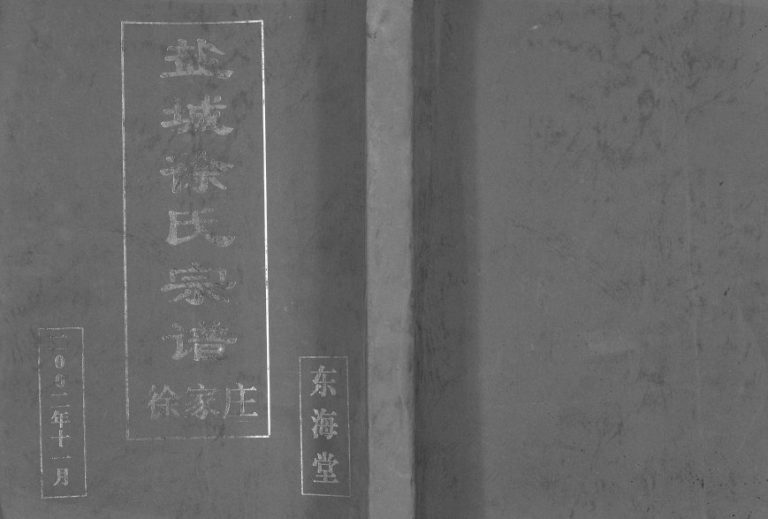 2002年三修盐城徐氏宗谱徐家庄 江苏东海堂徐姓电子版族谱下载