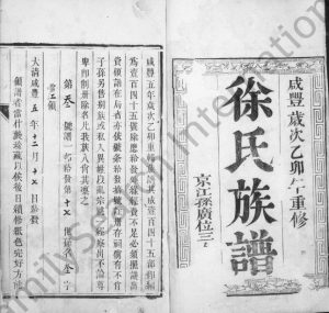 1855年修徐氏族谱[12卷]江苏泰州徐姓电子版家谱下载