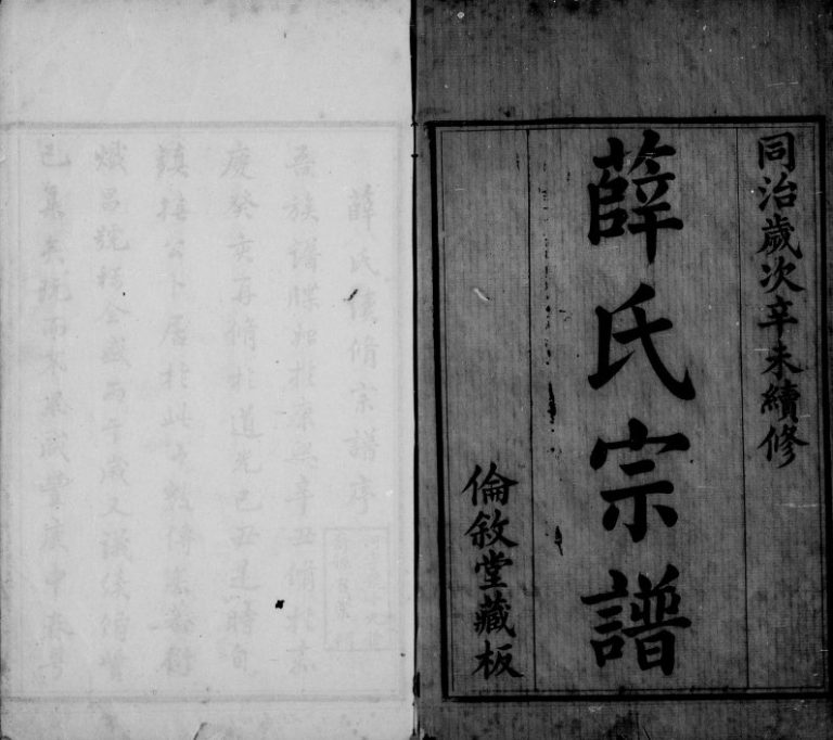 1871年修薛氏宗谱[32卷首1卷]江苏无锡伦叙堂薛姓电子版族谱下载