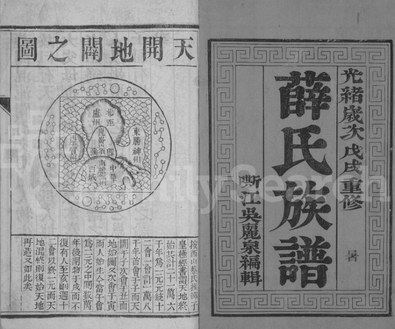1898年修薛氏族谱[4卷]江苏江都薛姓电子版家谱下载