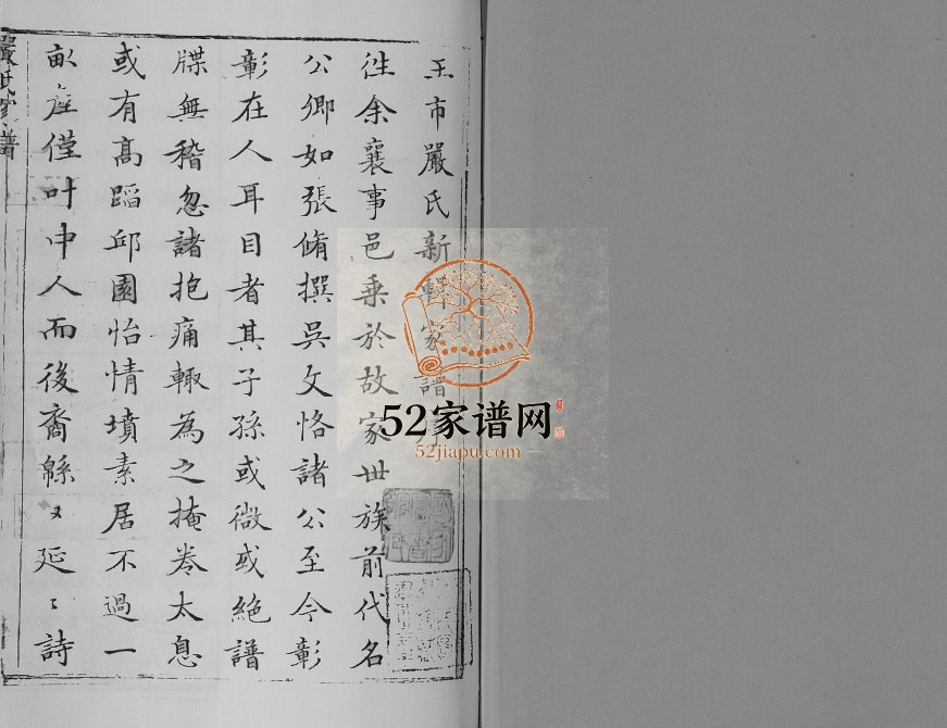 1738年修严氏家谱[不分卷]江苏江阴 常熟严姓电子版族谱下载
