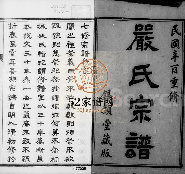 1921年修梦溪严氏宗谱[10卷]江苏镇江严姓电子版族谱下载