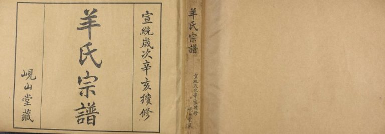 1911年修羊氏宗谱[8卷]江苏武进岘山堂羊姓电子版族谱下载