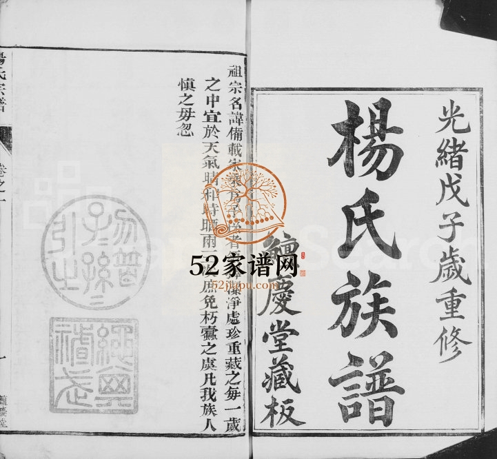 1888年修京江杨氏宗谱[10卷]江苏镇江鱣庆堂杨姓电子版族谱下载