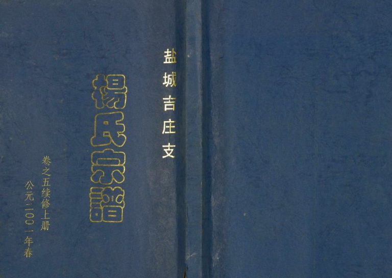 2001年修杨氏宗谱吉庄支 江苏盐城四知堂杨姓电子版族谱下载