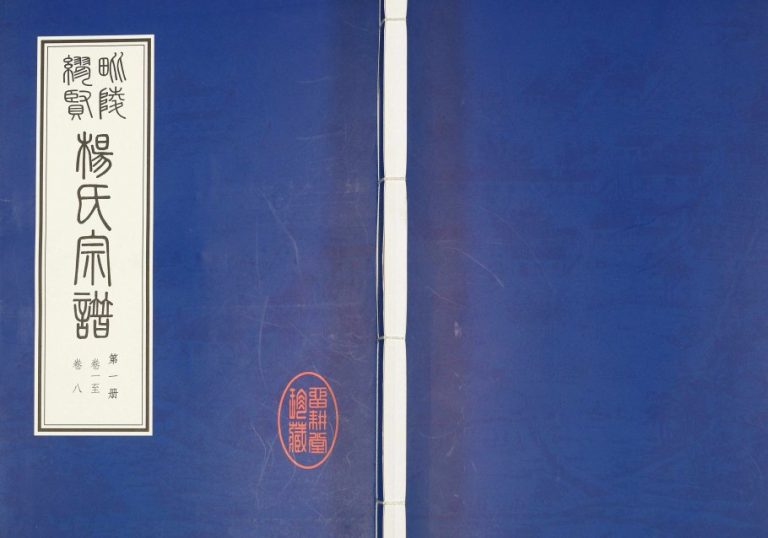 2004年八修毗陵缪贤杨氏宗谱[12卷]江苏常州留耕堂杨姓电子版族谱下载