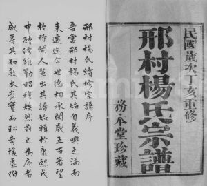 1947年毘陵邢村杨氏十一修宗谱[22卷]江苏武进务本堂杨姓电子版族谱下载
