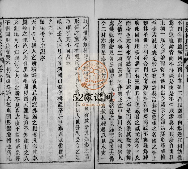 1923年修盐城杨氏宗谱[24卷首末各1卷]江苏杨姓电子版族谱下载