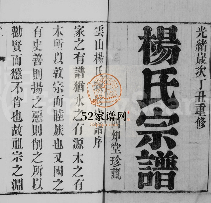 1877年修云山杨氏宗谱[4卷]江苏武进四知堂杨姓电子版族谱下载
