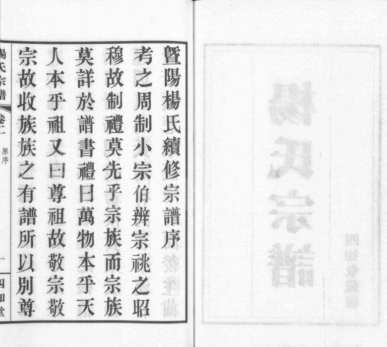 2012年修杨氏宗谱[11卷]江苏江阴四知堂杨姓电子版族谱下载