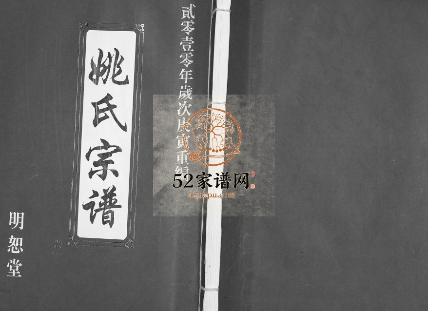2010年修姚氏宗谱[2卷]江苏宜兴明恕堂姚姓电子版族谱下载
