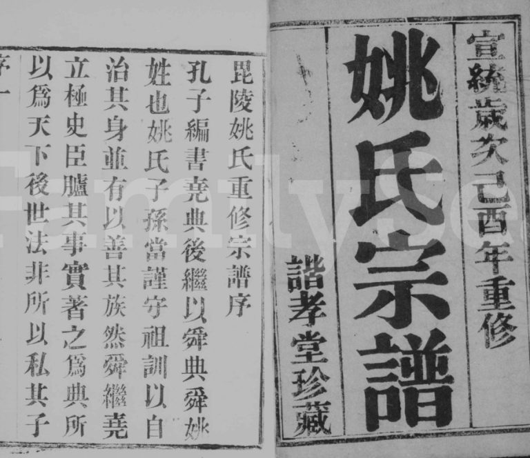 1909年修姚氏族谱[6卷]江苏武进谐孝堂姚姓电子版家谱下载