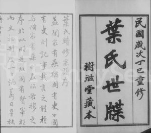 1917年修毘陵叶氏世牒[12卷]江苏武进树滋堂叶姓电子版族谱下载