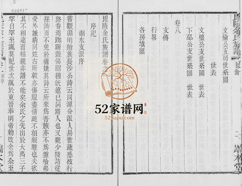 1908年修毘陵余氏族谱[8卷]江苏武进端本堂余姓电子版家谱下载