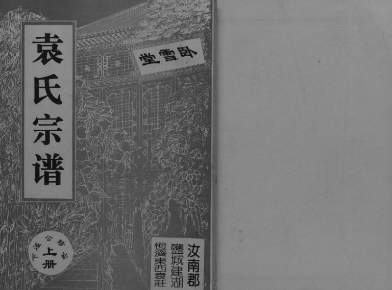 1994年修盐渎建湖溘沟袁氏族谱[上下册]江苏盐城卧雪堂袁姓电子版族谱下载