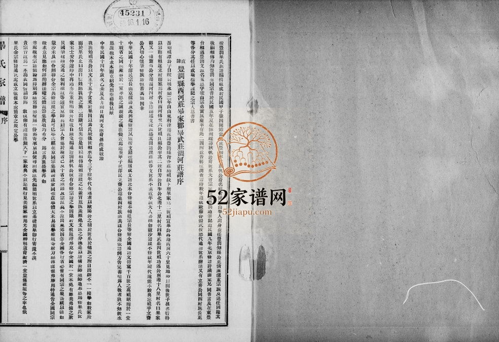 1929年修毕氏家谱丰润支派 河北唐山毕武庄漳河庄毕姓电子版族谱下载