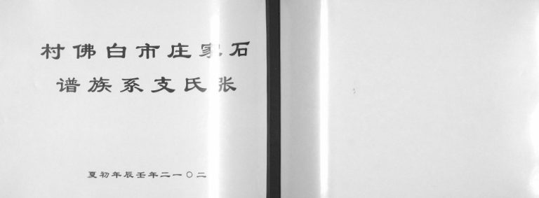 2012年修石家庄市白佛村张氏支系族谱 河北长安张姓电子版族谱下载