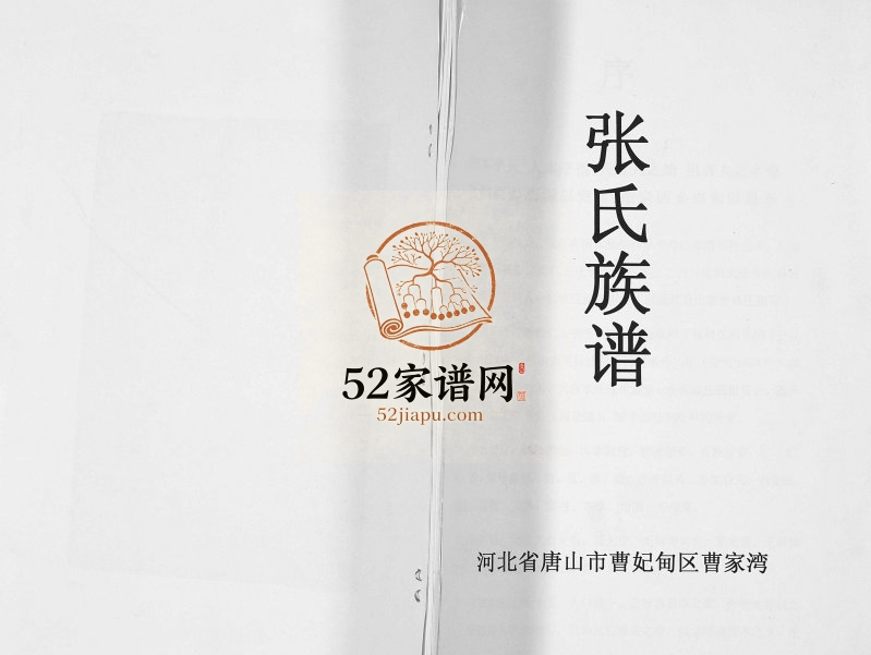 2013年修张氏族谱河北省唐山市曹妃甸区曾家湾支谱 张姓电子版家谱下载