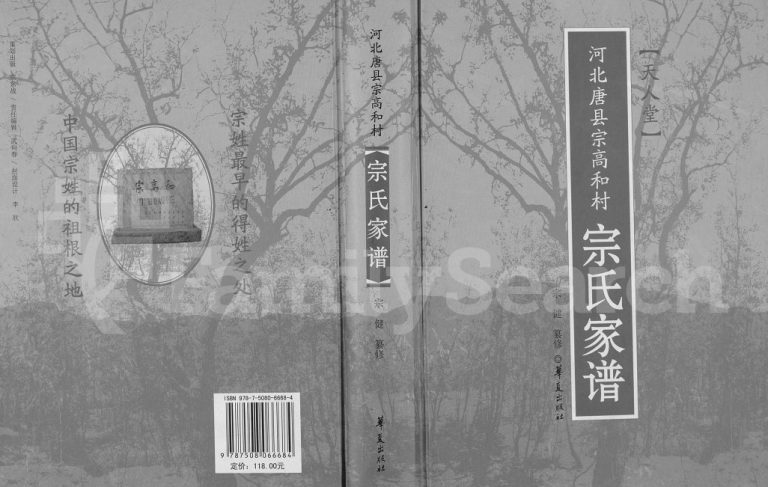 2012年修河北唐县宗高和村宗氏家谱 天人堂宗姓电子版族谱下载
