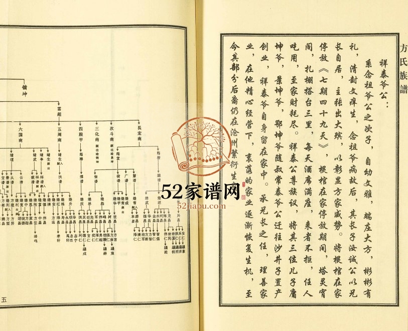 2015年修方氏族谱[3卷]河北沧州沧县方姓电子版家谱下载
