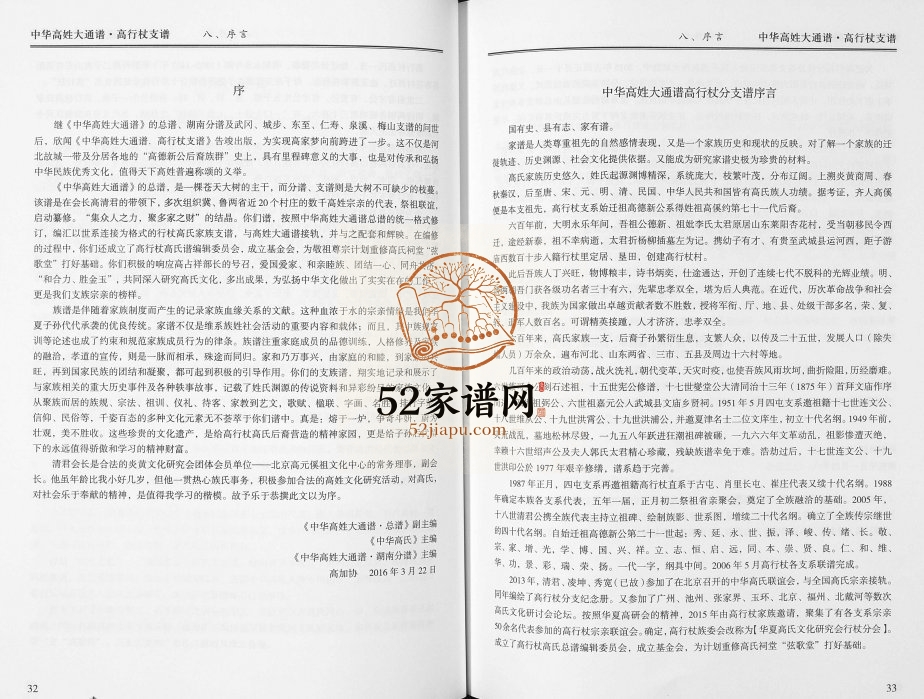 2016年修中华高姓大通谱河北故城高行杖支谱 高氏电子版族谱下载