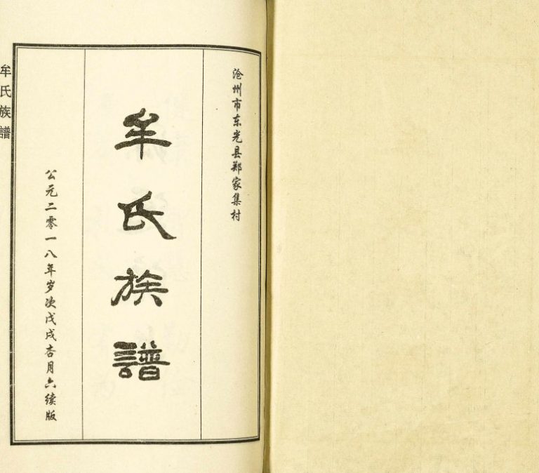 2018年修沧州市东光县郑家集村牟氏族谱 河北牟姓电子版家谱下载