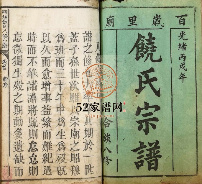 1886年新城百岁里饶氏八修宗谱[15卷首1卷]江西黎川饶姓电子版族谱下载