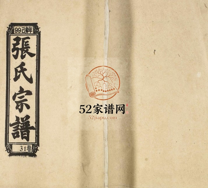1999年修张氏宗谱[31卷]安徽怀宁张姓电子版族谱下载