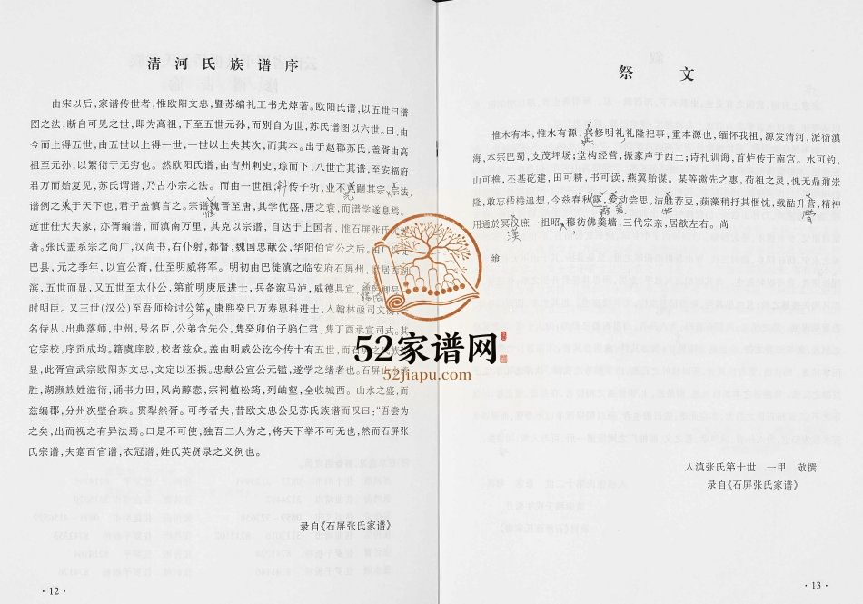 2002年修张氏家谱云南罗平板桥宗支 张姓电子版族谱下载