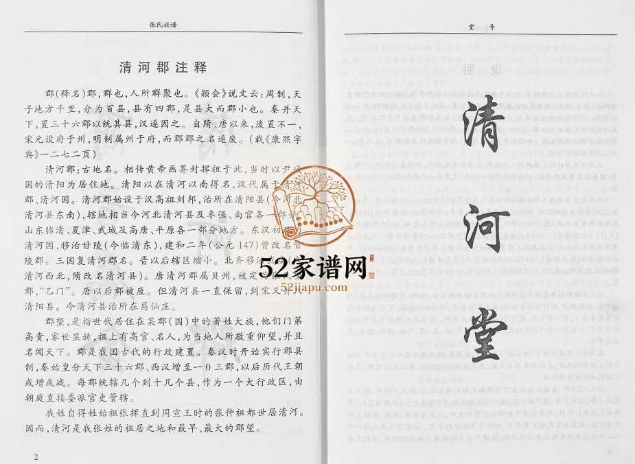 2001年修张氏族谱 云南镇雄清河堂张姓电子版家谱下载