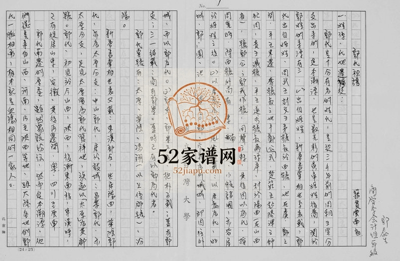 1985年修郭氏宗谱 云南陆良 泰国郭姓电子版族谱下载