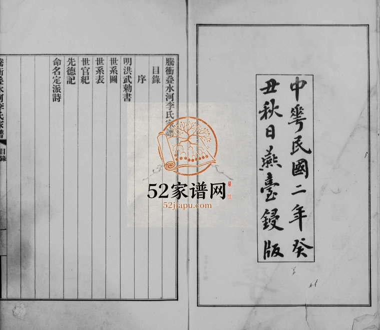1919年修腾冲叠水河李氏家谱 云南李姓电子版族谱下载