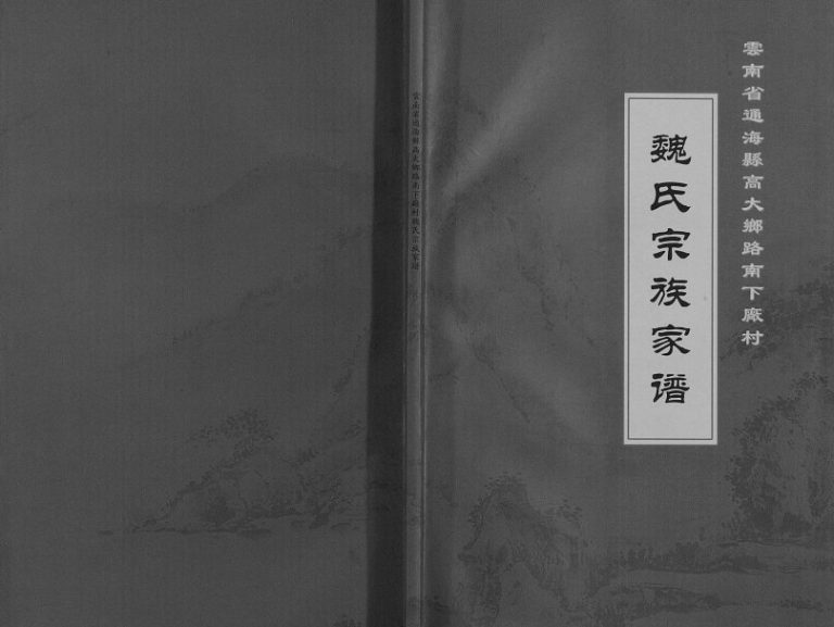 2013年修云南通海县高大乡路南下厂村魏氏宗族家谱[不分卷]魏姓电子版族谱下载