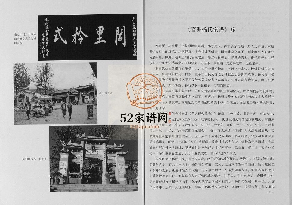 2015年云南省大理市喜洲杨氏家谱续修[不分卷]大理白族自治州杨姓电子版族谱下载