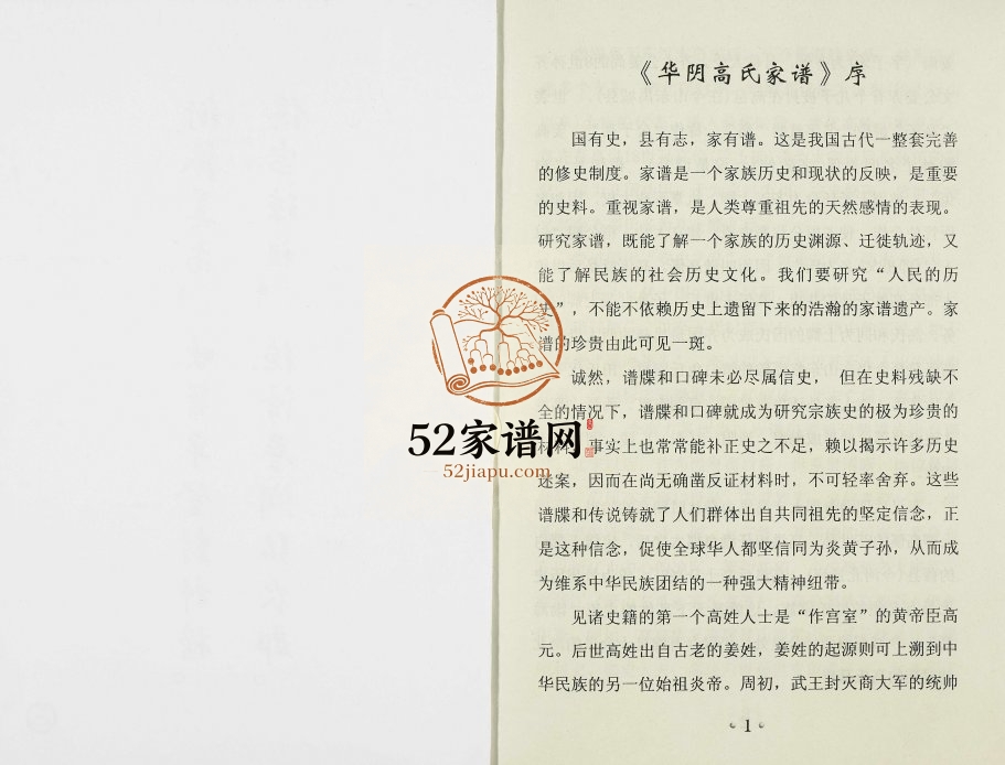 2008年修长城堡高氏家谱 陕西华阴高姓电子版族谱下载