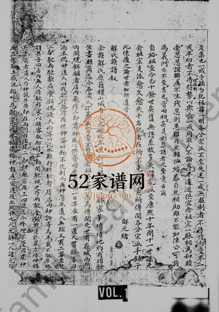 1830年修解氏族谱 陕西韩城 山西稷山 万泉解姓电子版家谱下载