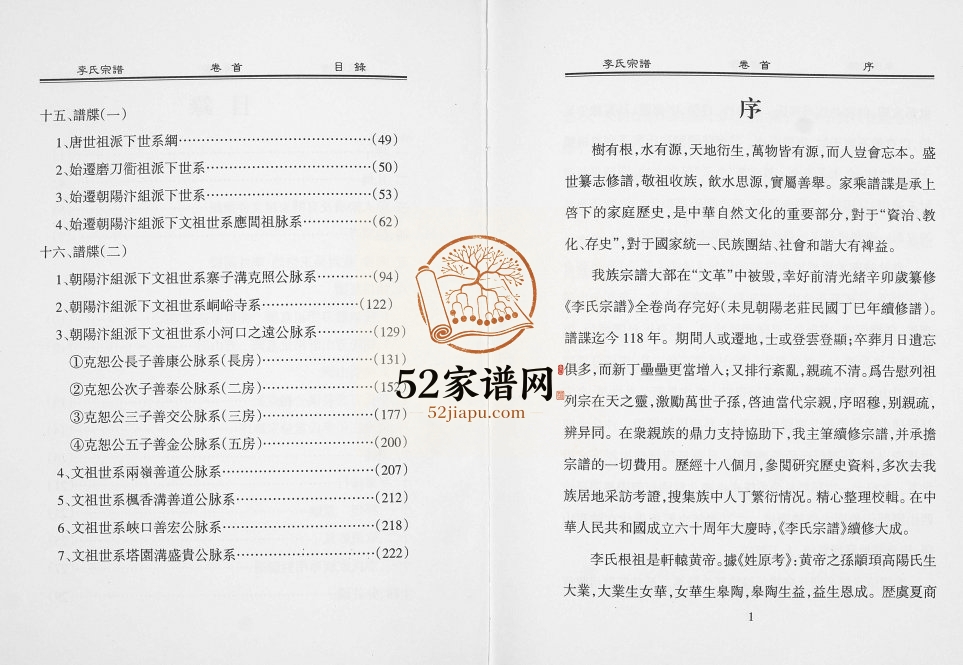 2009年修李氏宗谱 陕西山阳李姓电子版族谱下载