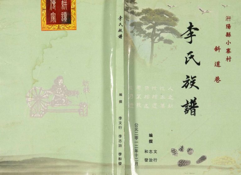 2012年修千阳县小寨村斜道巷李氏族谱 陕西李姓电子版家谱下载