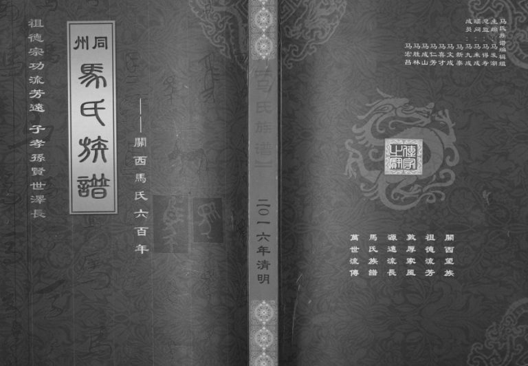 2016年修同州马氏族谱 陕西大荔马姓电子版家谱下载