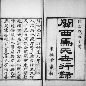 1868年修关西马氏世行录[14卷]陕西大荔敦伦堂马姓电子版族谱下载