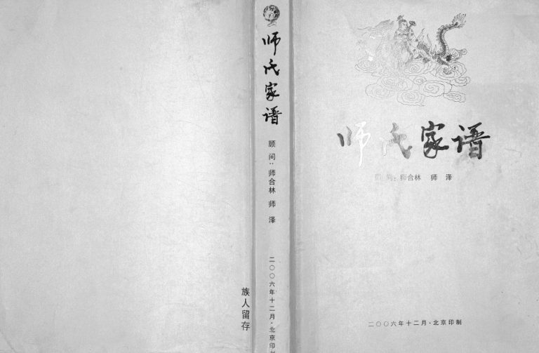 2006年修陕西省子洲县师家坪师庄苍窑沟师氏家谱师姓电子版族谱下载