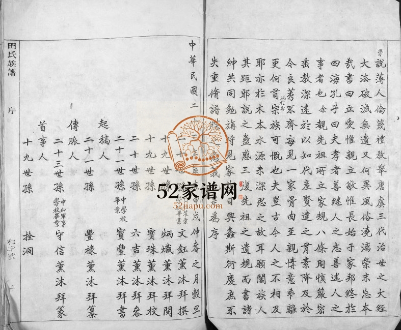 1934年修田氏族谱[不分卷]陕西长安田姓电子版家谱下载