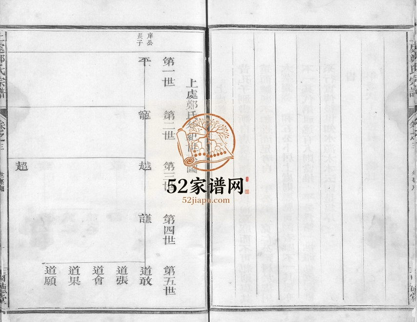 1936年重修上处郑氏宗谱[4卷]浙江常山尚德堂郑姓电子版族谱下载