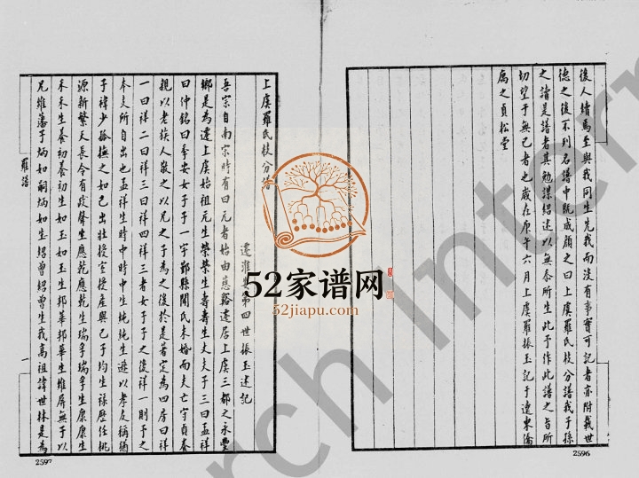 1930年修上虞罗氏枝分谱 浙江 江苏淮安罗姓电子版族谱下载