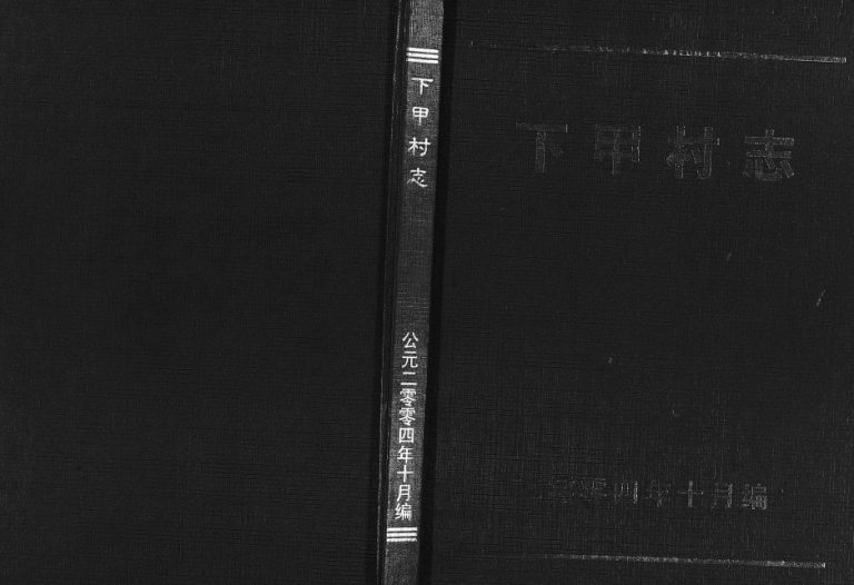 2004年重修下甲村志[不分卷]浙江东阳电子版族谱下载