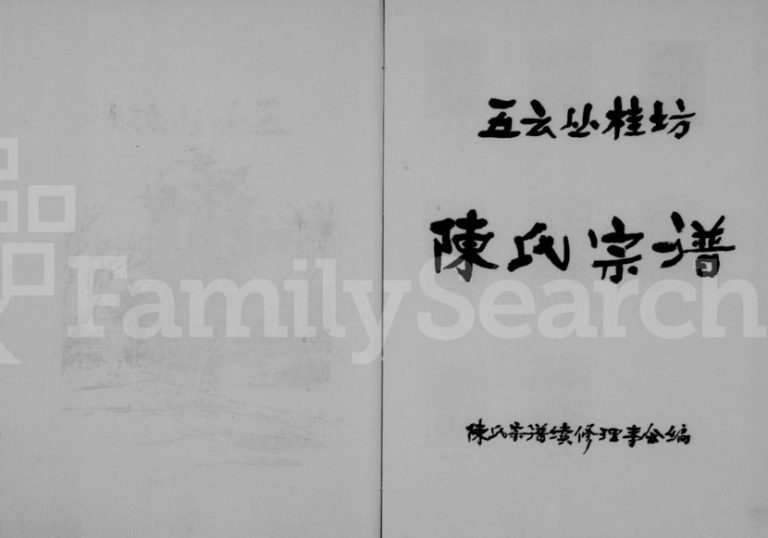 1997年续修五云从桂坊陈氏宗谱 浙江缙云陈姓电子版族谱下载