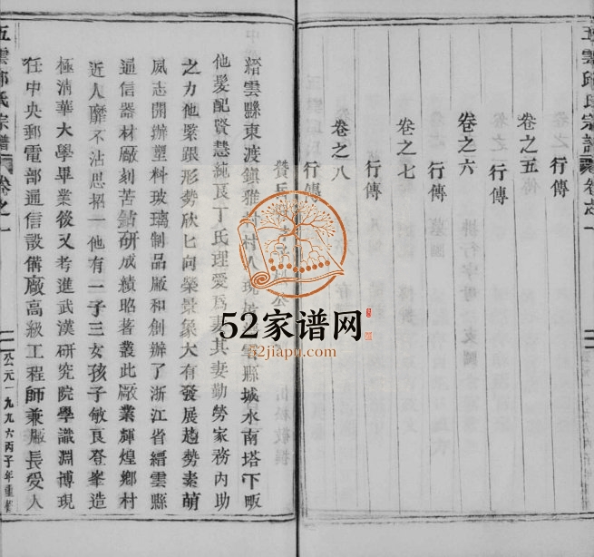 1996年重修五云邱氏宗谱[8卷]浙江缙云邱姓电子版族谱下载